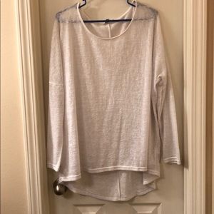 White long sleeve top